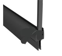 2 Burletes De PVC Transparentes 6 Mm For Puertas Y Ventanas, For Mamparas Ducha Baño Tira de Sellado Transparente(Black 1meter)