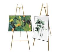 2 caballete grande, soporte de lienzo, 50 x 62 x 104 cm, tubo de acero, caballete de suelo alto portátil, caballete de boda, caballete de pintura, soporte para imágenes, para póster de boda, póster de