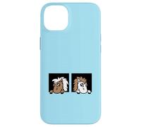 2 Caballo Mirar hacia Fuera Estable Granja Puerta Montar Am Carcasa para iPhone 14 Plus