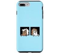 2 Caballo Mirar hacia Fuera Estable Granja Puerta Montar Am Carcasa para iPhone 7 Plus/8 Plus
