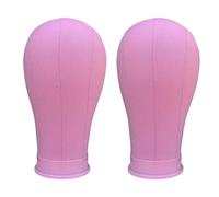 2 cabezales de maniquí de espuma realista para crear pelucas de salón, entrenamiento de peinado y accesorios, diseño práctico