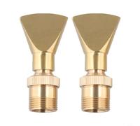 2 cabezales de rociadores de sector ajustables de latón para accesorios de manguera de jardín estándar y gestión eficaz del agua de patio