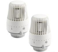 2 cabezales termostáticos de válvula de radiador para rosca M30 x 1.5, control de temperatura de 6-28 °C, anticongelante y autoajustable, compatible con radiadores compactos para hogares y oficinas