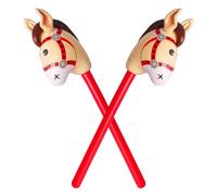 2 cabezas de caballo hinchables, juguetes inflables para caballos de competición, accesorios para fiestas temáticas, globos de vaquero, decoraciones de cumpleaños infantiles (rojo)