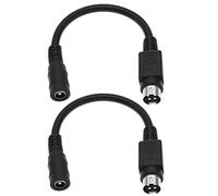 2 cables adaptadores de CC de 5,5 x 2,1 mm hembra a 4 pines macho, cable de alimentación CC a 4 pines, accesorios para discos duros, grabadoras de video y televisores LCD
