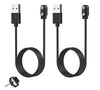 2 Cables Cargador Reloj Inteligente, Cargador Magnético para Reloj Smartwatch 2 Pines 2,84mm, Cable USB para Inteligente, Carga Rápida para Dispositivos Wearables y Rastreador de Actividad, 0,6M