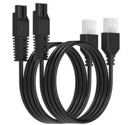 2 cables de alimentación compatibles con afeitadora eléctrica Remington Smooth & Silky para mujer, color negro