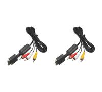 2 cables de audio y video HDTV AV de 1,8 m, compatibles con Sony PlayStation 2, 3, PS2 y PS3. Cable