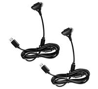 2 cables de carga para Xbox 360, controlador inalámbrico, cable de carga USB, compatible con Microsoft Xbox360 / Xbox 360 Slim Wireless Game Controllers