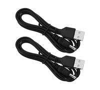 2 cables de cargador USB a CC de 3,5 mm, agujero redondo, cable de carga compatible con Fairywall, cepillo de dientes eléctrico estéreo, pequeño ventilador limpiador, 5 V, 1 A, 1 metro, negro