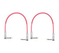 2 Cables de Conexión de Guitarra de 1/4 Pulgadas, Cable de Pedal de Guitarra de 12 Pulgadas para Pedal, Mezclador, Amplificador, Micrófono, Efector, Decodificador, Ecualizador