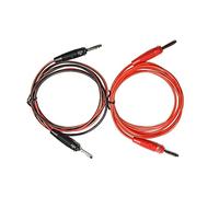 2 cables de conexión electrodos esponjas conector banana macho 4 mm 1,5 metros recambios iontoforesis electroestimulación