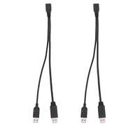 2 cables de extensión USB 3.0 hembra a doble USB macho, cable de extensión de datos en Y para móviles de 6.3 cm
