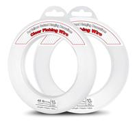 2 cables de pesca transparentes de 0,55 mm, 140 m, hilo de nailon invisible, cuerda de nailon de fuerte tensión, soporte de alambre de pescado, 21,8 kg para colgar globos, guirnaldas, hilos de cuentas