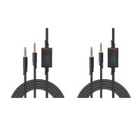 2 cables para auriculares, 2 m, con silenciador en línea para auriculares Astro A10/A40, mando de Xbox y PS4.