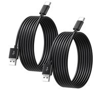 2 cables USB a USB C de 5 m, cable de alimentación tipo C para cámaras de seguridad del hogar, cable de carga de energía y transferencia de datos para teléfonos, tabletas Carplay, Switch Pro
