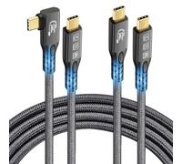 2 cables USB C 3.2 Gen2x2 20Gbps, tipo C 4K@60Hz vídeo UHD 5A/240W PD3.1 carga rápida con E-Marker compatible con Thunderbolt 3/4 para MacBook Pro (2, USB3.2 20G 240W 3M 2 piezas)