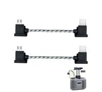2 Cabo de Comando Drone DJI, Cable de Control Remoto 15cm Micro USB a USB-C, Cable de Datos Trenzado para Drones DJI Mavic Mini 1ª Gen, Mavic 2 Pro, Mavic 2 Zoom, Mavic Air 1ª Gen y Mavic Pro Platinum