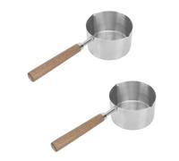 2 cacerolas pequeñas para salsa, cacerola de acero inoxidable de 200 ml, olla para leche, olla para derretir mantequilla, olla calentadora de leche, olla pequeña para sopa para