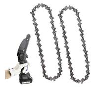 2 cadenas de motosierra de 6 pulgadas, mini motosierra intercambiable, cadena de motosierra portátil, de acero al carbono, para agricultores, carpintería, corte de madera, árbol de jardín