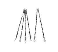 2 cadenas de remolque de metal con gancho de remolque, adecuadas para decoración DIY de modelos de grúa de control remoto a escala 1/50. (18CM)