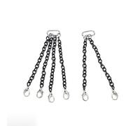 2 cadenas de remolque de metal con gancho de remolque, adecuadas para decoración DIY de modelos de grúa de control remoto a escala 1/50. (8 CM)