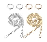 2 cadenas de repuesto para bolsos, 4 hebillas, correas de cadena para bolsos, correas de cadena para bolsos, accesorios para bolsos, correas de hombro de repuesto para bolsos