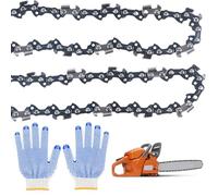 2 Cadenas de Sierra de 35 cm,3/8" LP 52 Eslabones de Transmisión, Cadena de Sierra Duradera y Resistente al Desgaste, Compatible con Bosch,Makita,Husqvarna,Dolmar,Einhell,Makita,DUC353Z, etc.