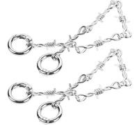 2 cadenas de zapatos plateadas estilo punk, accesorios para zapatos para hombres y mujeres, decoración de metal, adecuadas para sandalias, zuecos y botas, uso profesional