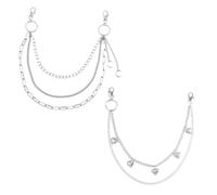 2 Cadenas Para Pantalones, Cadenas Para Pantalones De Mujer, Accesorios Punk, Accesorios Góticos Para Mujer, Punk Rock, Jeans Con Cinturón De Cadena, Accesorios De Cadena