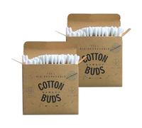 2 Cajas De 200 Hisopos De Algodón De Bambú, Sin Plástico, Portátil, Biodegradable, Ecológico Y Recursos Renovables.