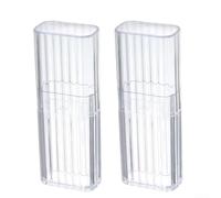 2 cajas de almacenamiento transparentes portátiles de viaje pequeñas organizadoras con sello seguro adecuadas para hisopos de algodón, bandaids, joyas, pastillas, tuercas, pernos y componentes
