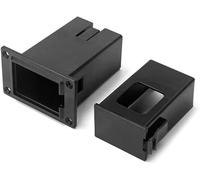2 cajas de batería para pastilla de guitarra acústica, color negro, 7545R, cubierta de carcasa instalada en guitarra y bajo con caja de batería de 9 V, repuesto de piezas de pastilla de guitarra