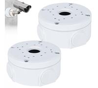 2 cajas de conexiones para cámara, caja de montaje semiesférica para cámara de vigilancia, caja oculta, soporte para cámara web, cámara bala y panel solar, uso interior y exterior, plástico