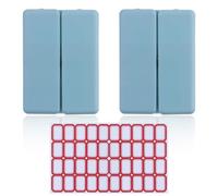 2 cajas de píldoras de viaje, organizador de píldoras semanales de plástico, funda magnética portátil con 1 etiqueta adhesiva, para la vida diaria, viajes, trabajo, clase, bolsas de mano, fundas para