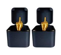 2 cajas de regalo con el dedo medio, caja sorpresa con el dedo medio, divertido regalo de broma, regalo de broma para Halloween, Navidad, día de tontos