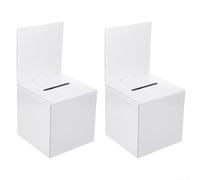 2 cajas de sugerencias con tablero de cabecera extraíble, papel ligero y corrugado para actividades de recaudación de fondos y participación comunitaria