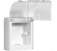 2 cajas de toma de corriente impermeables para montaje en superficie con cubierta para 86 tipos de enchufes, carcasa de plástico ABS blanco para baño, cocina (transparente)