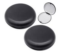 2 cajas dentales, caja de almacenamiento para prótesis, caja de almacenamiento rígida, caja de almacenamiento de protección bucal, caja de almacenamiento para polvo (negro)