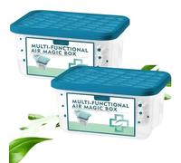 2 cajas mágicas de purificación de aire, caja mágica multifuncional de aire y colector de polvo, caja mágica de eliminación automática de polvo, purificador de aire, ambientadores y limpiador de polvo
