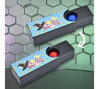 2 cajas mágicas intercambiables, 4 x 9,5 x 3 cm, trucos de magia para principiantes adultos, accesorios de espectáculo de trucos de bola roja a azul, para Navidad, actuaciones escénicas, reuniones de