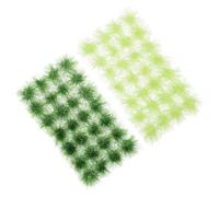 2 Cajas Matas de Césped Modelo de Resina 8-10mm para Mini Jardines | Textura Realista, Color Brillante y Superficie Lisa, para Dioramas, Mesas de Arena y Wargames