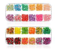 2 Cajas Nail Art Fruit Tray, Nail Art Fruit Tray Charms Cute Fruit Flower Charms Mixed Set Mini 3D Fruit Tray Nail Art For Nail Phone Decoration DIY Slime Craft Decorations Scrapbooking