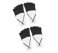 2 calcetines invisibles antideslizantes para tenis, color negro | Calcetines cómodos de mezcla de algodón suave con separadores de dedos, perfectos para mocasines planos y zapatos de vestir