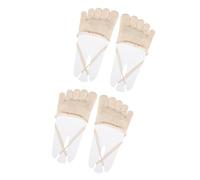 2 calcetines invisibles antideslizantes para tenis, color punta completa | Calcetines cómodos de mezcla de algodón suave con separadores de dedos, perfectos para mocasines planos y zapatos de vestir