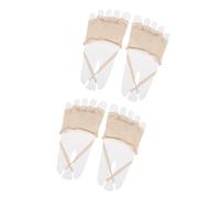 2 calcetines invisibles antideslizantes para zapatillas deportivas | Calcetines cómodos de mezcla de algodón suave con separadores de dedos, perfectos para mocasines planos y zapatos de vestir