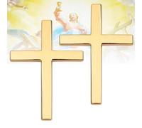 2 calcomanías de metal con emblema de cruz cristiana de Jesús, calcomanías 3D para coche, calcomanías cristianas, a prueba de decoloración y resistente a la intemperie, calcomanía de emblema de auto