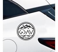 2 calcomanías de paisaje al aire libre - God is Greater Than The Highs and The Lows- Calcomanía estética impermeable de 5.1 x 5.1 pulgadas, adecuada para coche, laptop, camión, furgoneta, ventana