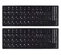 2 Calcomanías de Teclado Coreano Mate Con Letras Blancas, No Transparentes para PC, Computadora, Laptop, Cuaderno y Escritorio