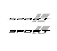 2 calcomanías de vinilo de rayas deportivas de 16 pulgadas para puerta de coche, decoración de carreras en negro, gris, rojo, blanco, para una fácil aplicación, quitar no (negro + gris)